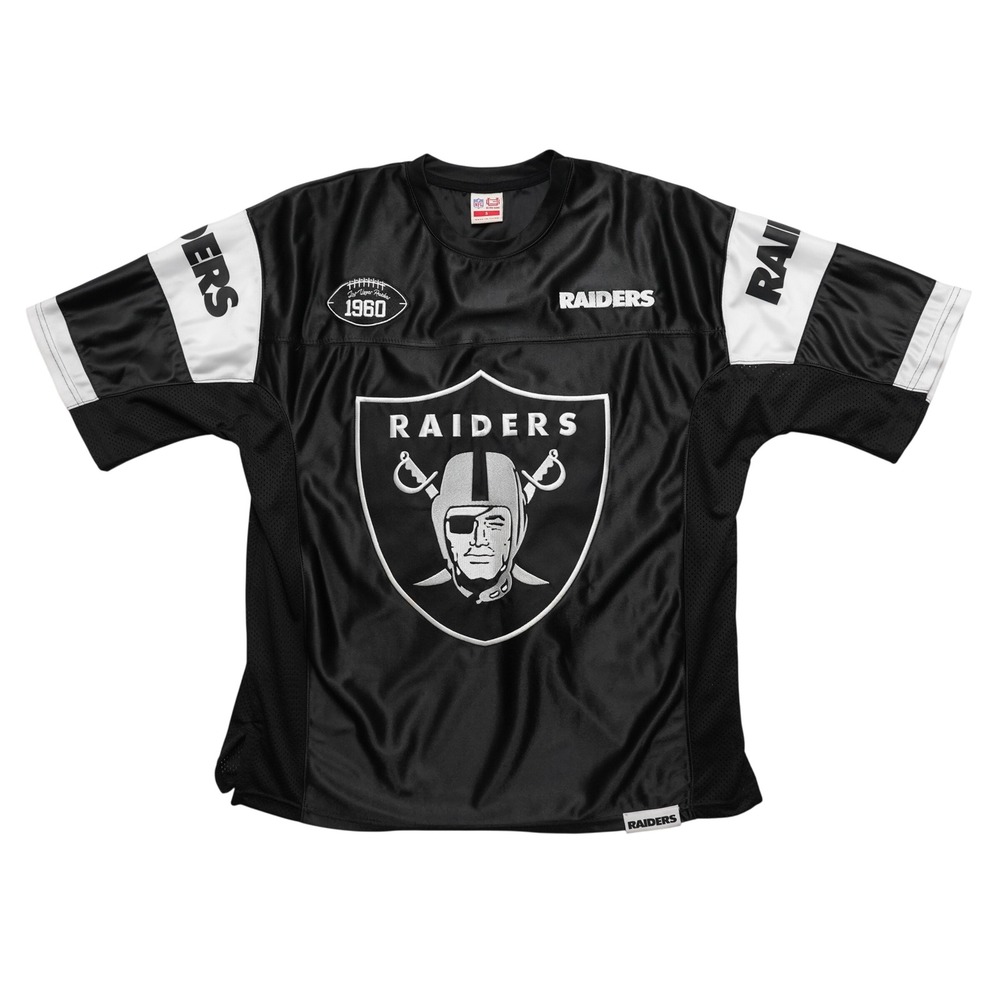 NFL Ultra Game Las Vegas Raiders Mens Small Black Mesh Jersey Shirt